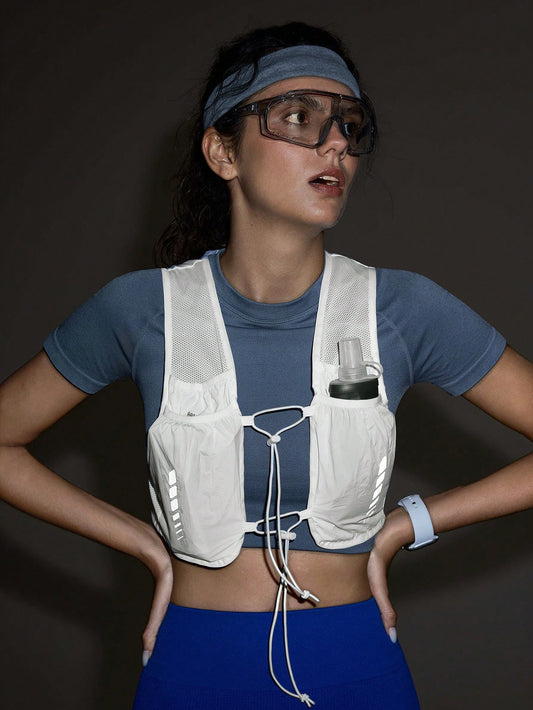 Exploreva Exploreva Drawstring Adjustable Cropped Outdoor Vest Climb Outfit