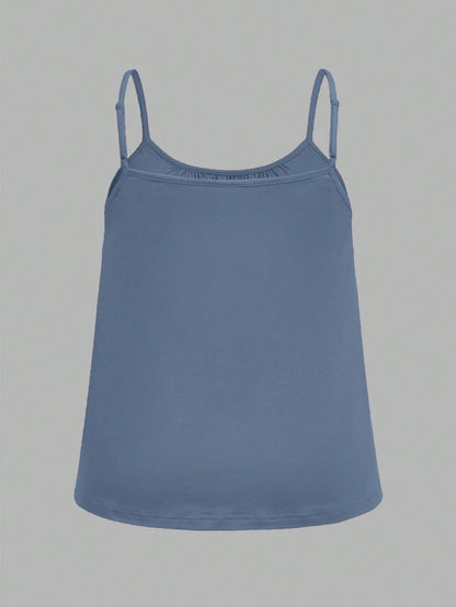 EZwear 3pcs Plus Size Women Pleated Loose Camisole Adjustable Strap Top, Suitable For Spring And Summer Back To School