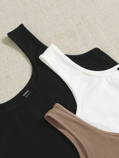 EZwear 3pcs Solid Tank Top Summer Clothes
