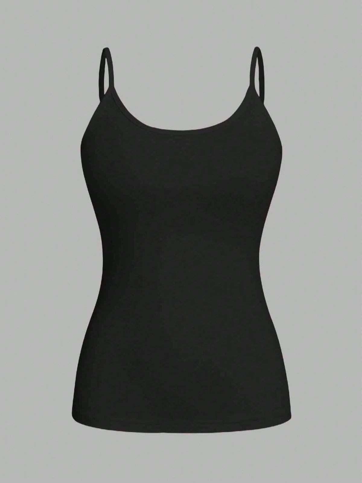 EZwear 4pcs Black Casual Minimalist Camisole Tank Tops For Women, Suitable For Summer,Black Tops