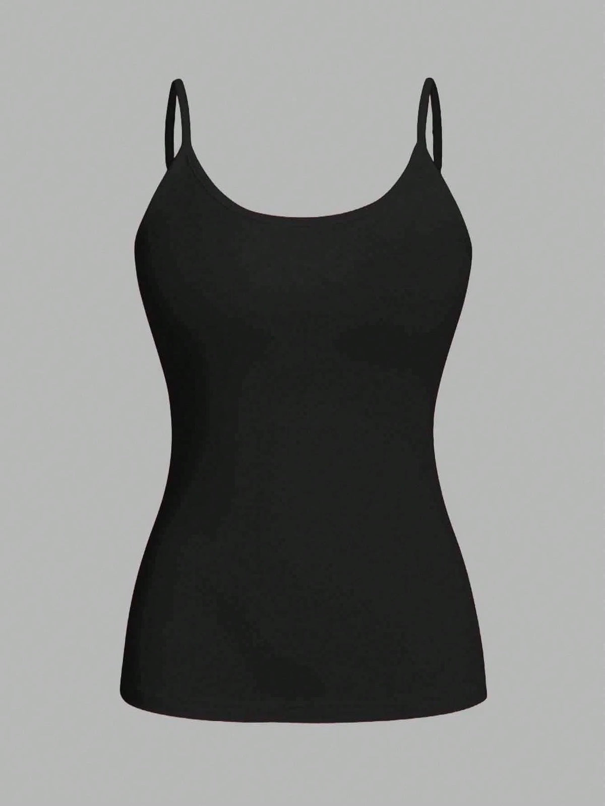 EZwear 4pcs Black Casual Minimalist Camisole Tank Tops For Women, Suitable For Summer,Black Tops