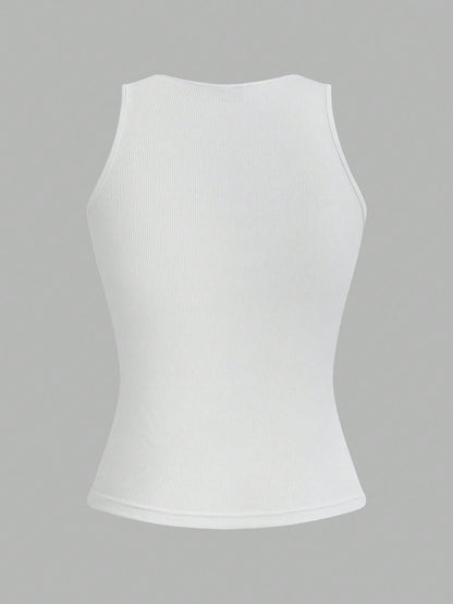 EZwear 4pcs/Set Women's Sexy Cropped Tight Camisole, Suitable For Summer