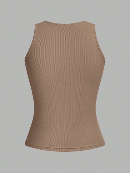 EZwear 4pcs/Set Women's Sexy Cropped Tight Camisole, Suitable For Summer