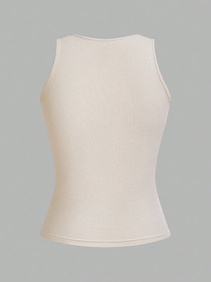 EZwear 4pcs/Set Women's Sexy Cropped Tight Camisole, Suitable For Summer