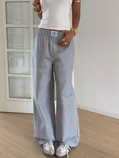 EZwear Pink Striped Woven Women's Trousers