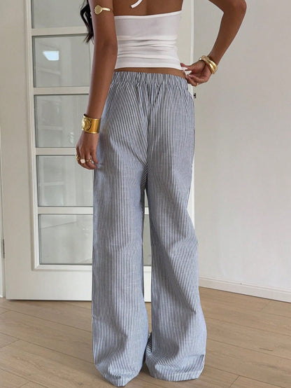 EZwear Pink Striped Woven Women's Trousers