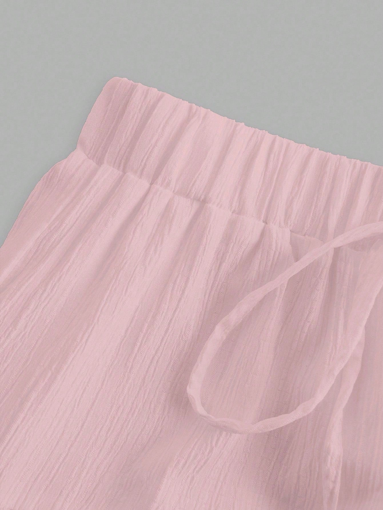 EZwear Pink Women's Casual Vacation Multi-Layer Cake Skirt, Suitable For Summer