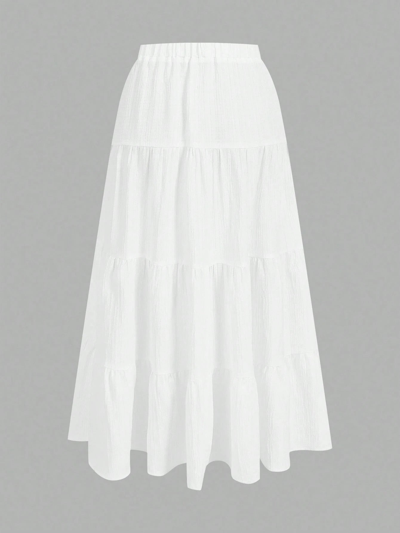 EZwear Pink Women's Casual Vacation Multi-Layer Cake Skirt, Suitable For Summer