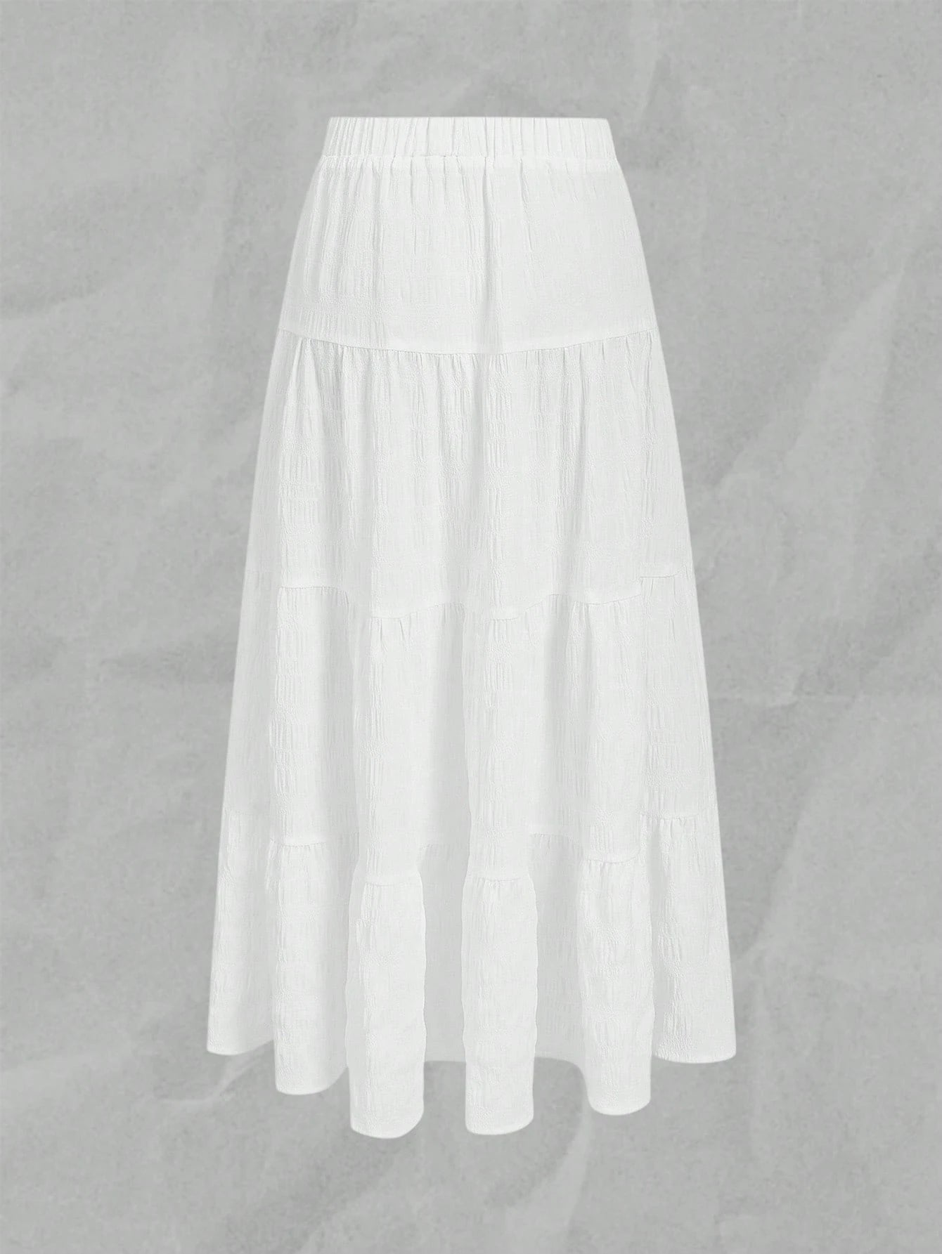 EZwear Women Casual Resort Multi-Layer Cake Style Skirt, Suitable For Summer, Vacation Suitable For Going Out Chic Dress