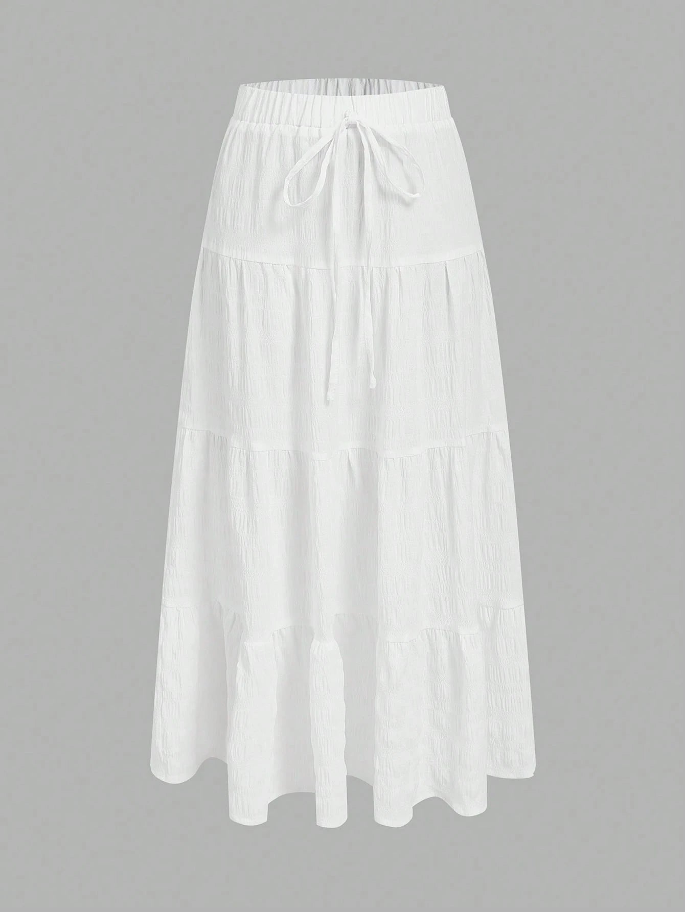 EZwear Women Casual Resort Multi-Layer Cake Style Skirt, Suitable For Summer, Vacation Suitable For Going Out Chic Dress
