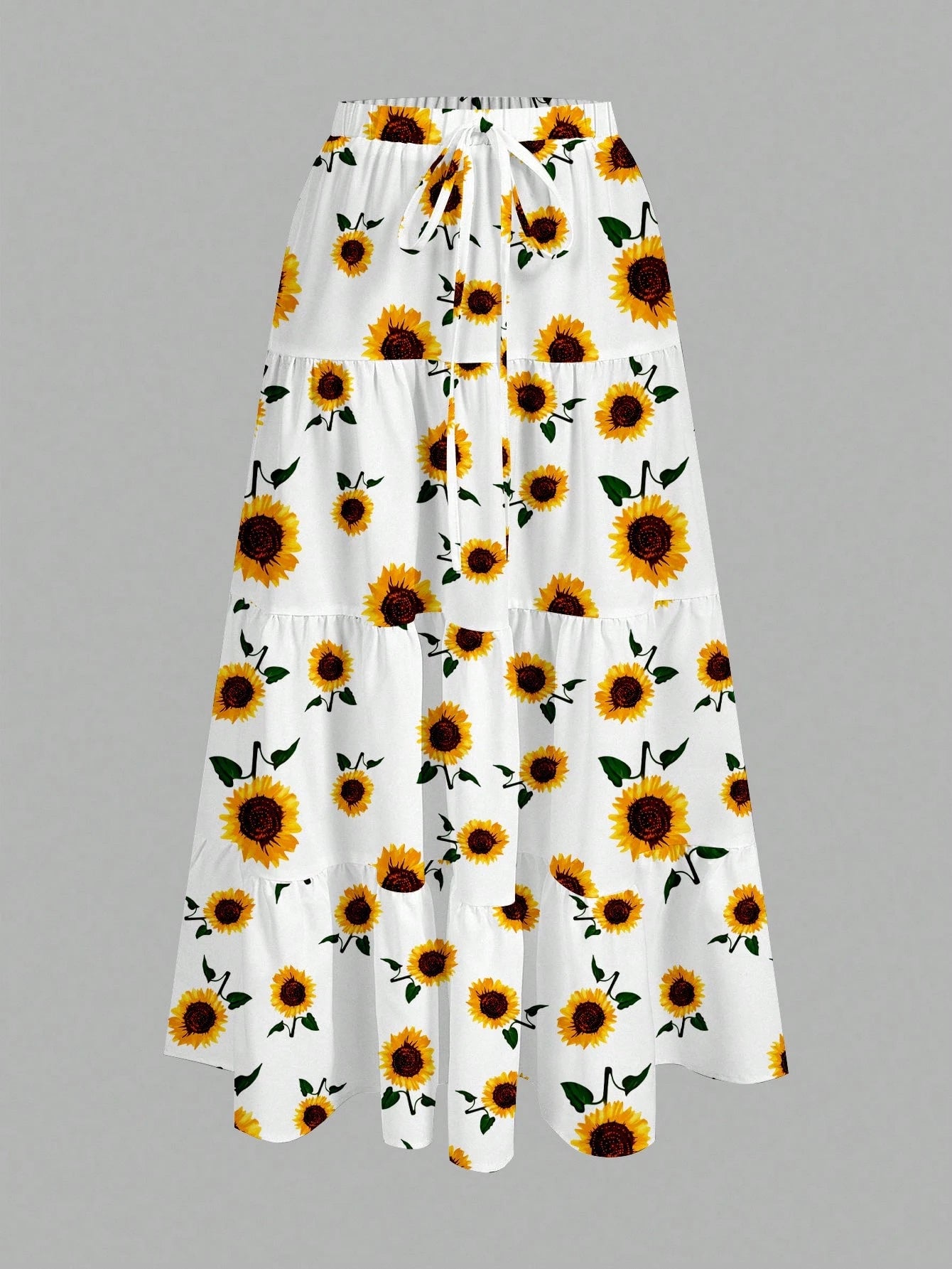 EZwear Women Casual Resort Multi-Layer Cake Style Skirt, Suitable For Summer, Vacation Suitable For Going Out Chic Dress