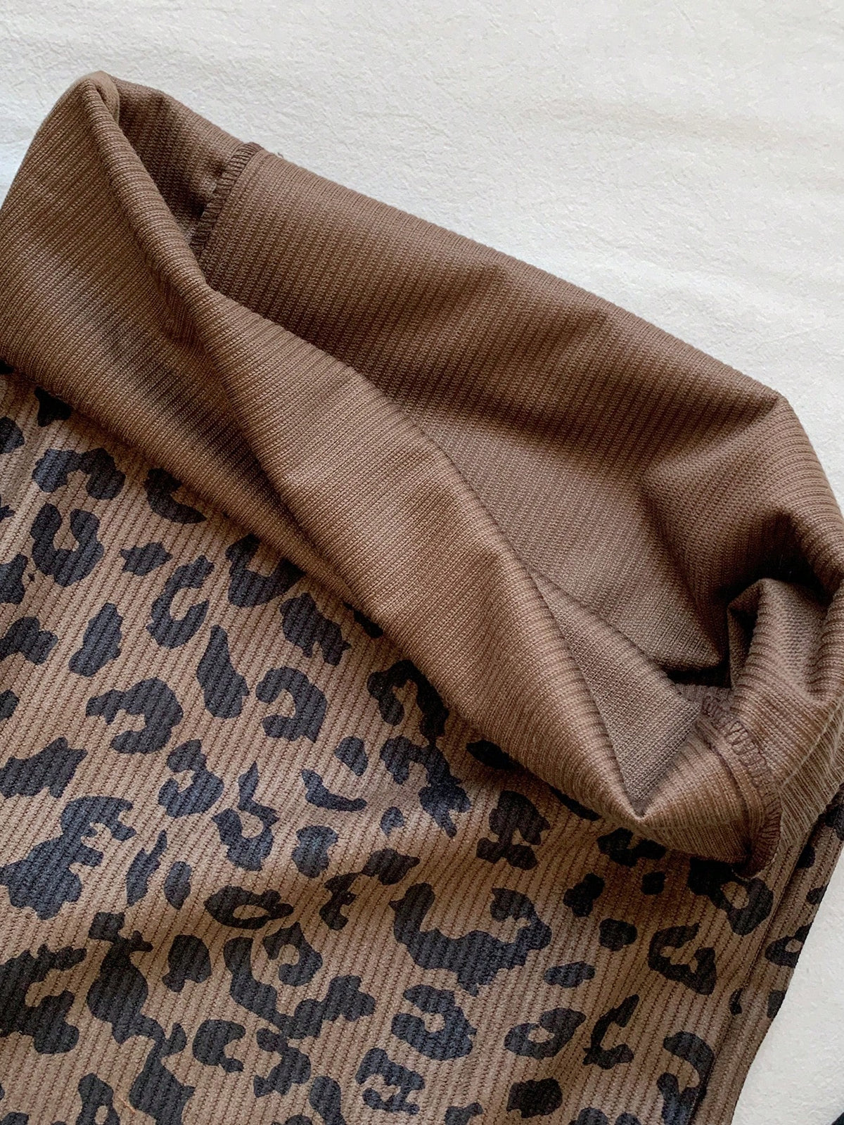 EZwear Women's Casual 70s 90s Leopard Print Drawstring Waist Loose Pants Lounge Travel Home Dark Brown Autumn