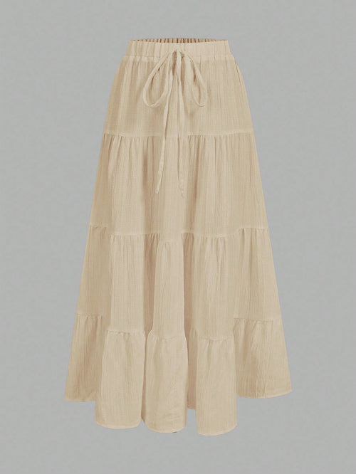 EZwear Women's Casual Vacation Multi-Layer Cake Skirt, Suitable For Summer