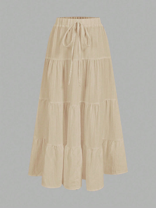 EZwear Women's Casual Vacation Multi-Layer Cake Skirt, Suitable For Summer