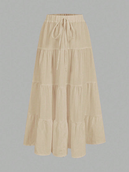 EZwear Women's Casual Vacation Multi-Layer Cake Skirt, Suitable For Summer