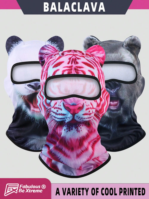 Fabulous Be Xtreme Distinctive Animal Print Cycling Balaclava Mask, Breathable Sun Protection Dust-Proof Face Cover, Funny Novelty Mask For Holidays