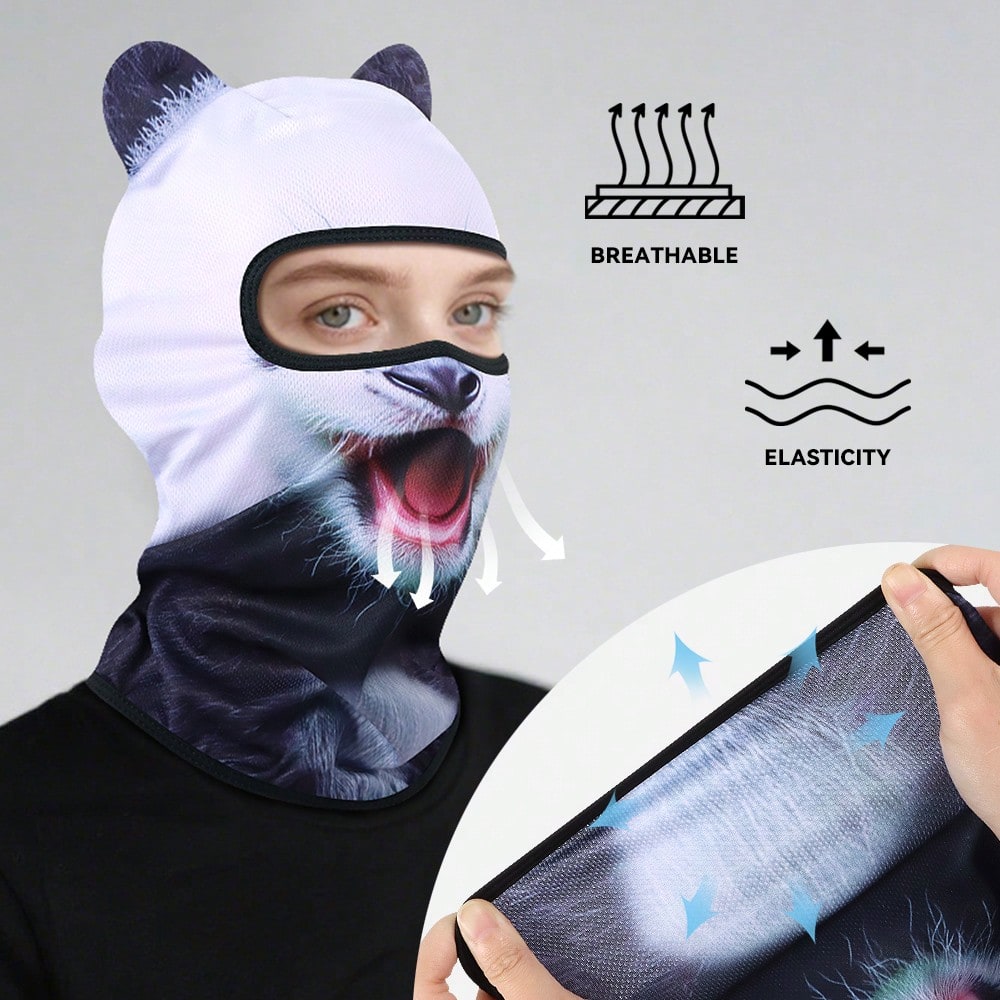 Fabulous Be Xtreme Distinctive Animal Print Cycling Balaclava Mask, Breathable Sun Protection Dust-Proof Face Cover, Funny Novelty Mask For Holidays