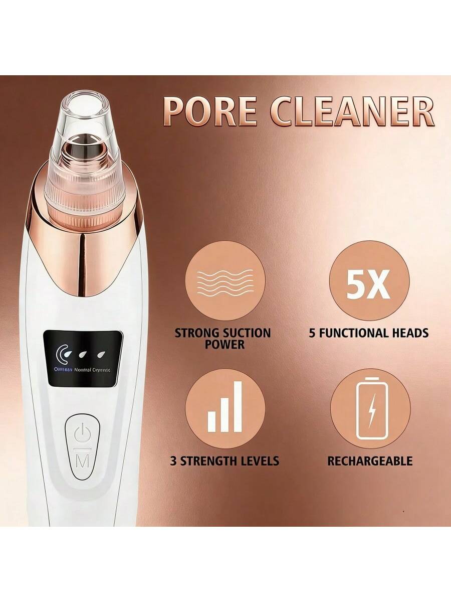 Facial Cleanser, Deep Pore Cleansing Device, Multi-Functional Nose Dusting Device, USB Charging, Suitable For Both Men And Women, Mother's Day Gift!