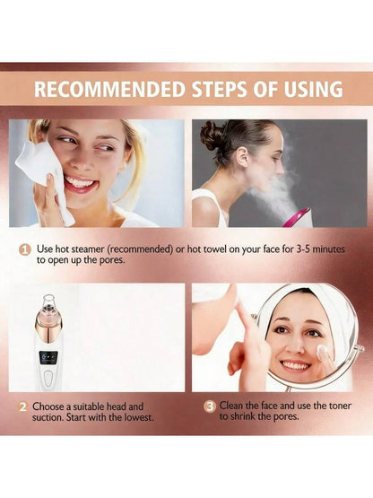 Facial Cleanser, Deep Pore Cleansing Device, Multi-Functional Nose Dusting Device, USB Charging, Suitable For Both Men And Women, Mother's Day Gift!