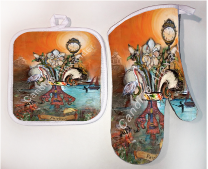 Pot Holder & Oven Mitt Set
