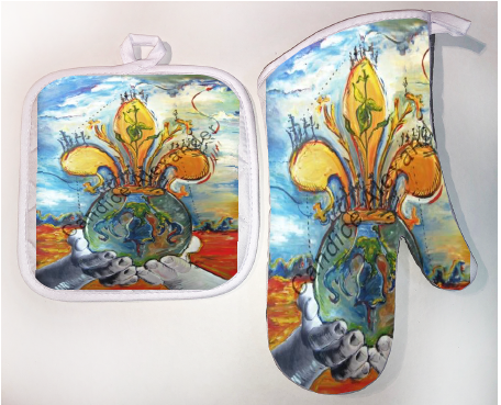Pot Holder & Oven Mitt Set