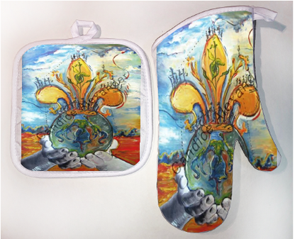 Pot Holder & Oven Mitt Set