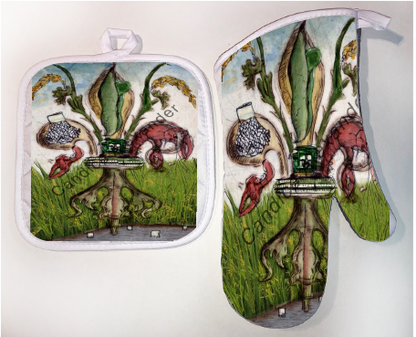 Pot Holder & Oven Mitt Set