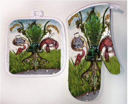 Pot Holder & Oven Mitt Set