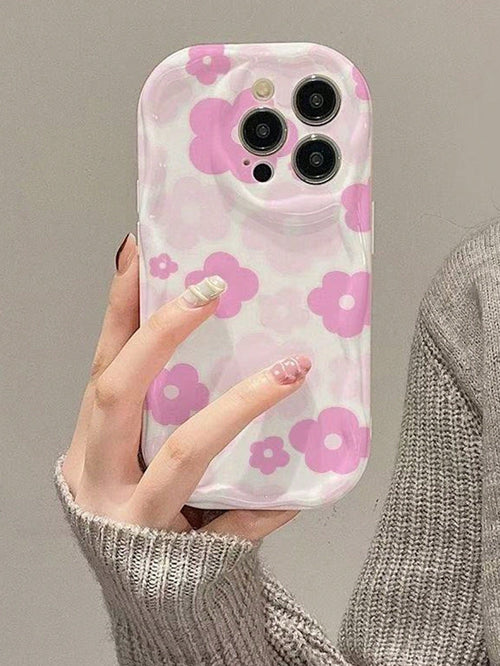 Fashion Floral 17/16/15/14/13/12 Pro Max/11 Full Coverage Anti-Drop Personalized Painted Phone Case Protective Cover