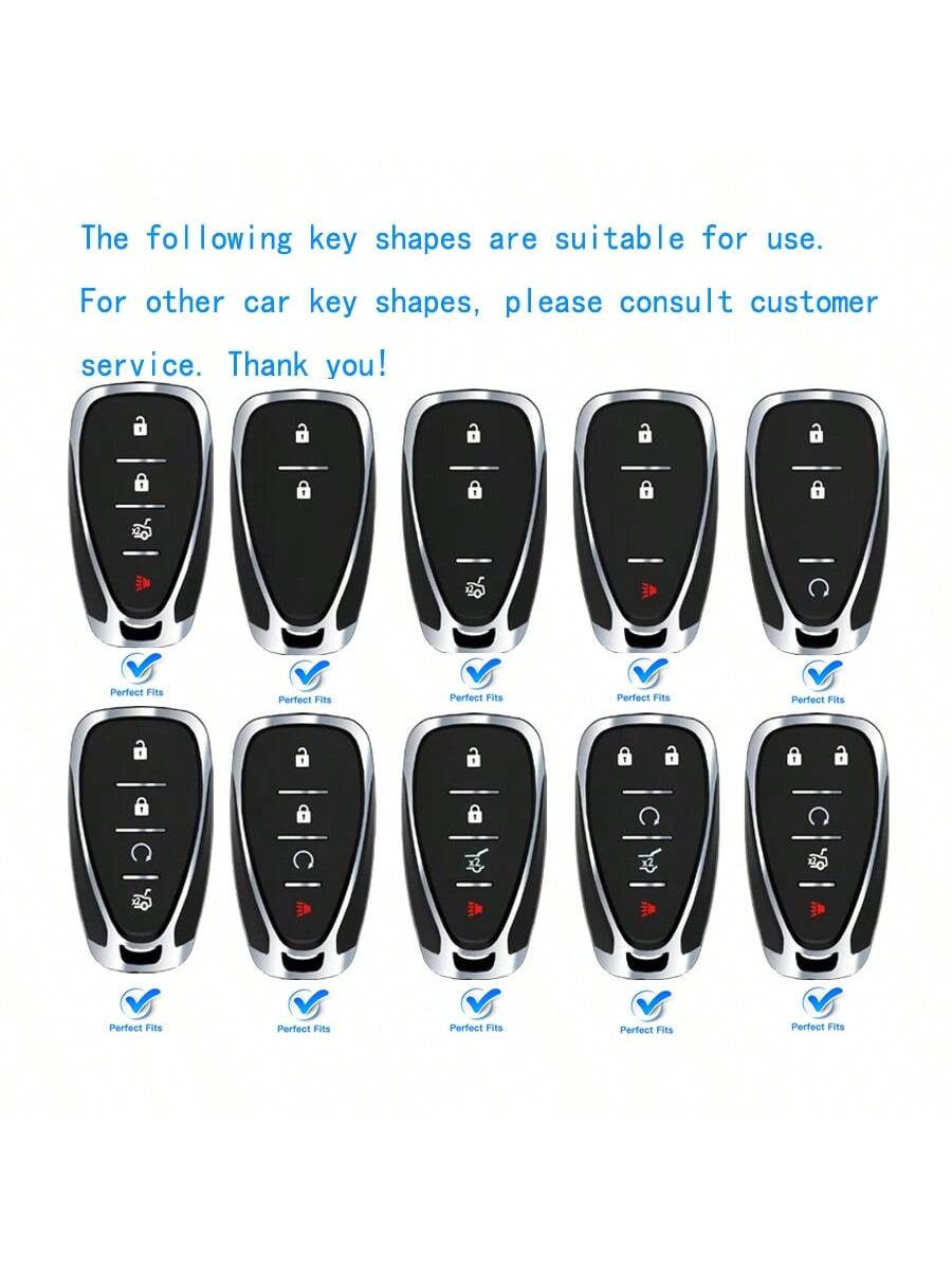 Fashion Luxury Sparkling Rhinestone Key Fob Cover With Keychain Lanyard For Chevrolet For Chevy For Malibu For Equinox For Traverse For Camaro For Cruze For Blazer 4 5 Buttons Smart Key