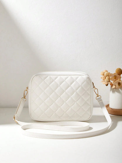 Fashion Minimalist Rhombus Pattern Multi-Pocket Quilted Butterfly Shoulder Bag, Suitable For Commuting, Shopping, Travel, Casual, Sports, Mini Crossbody Bag, Coin Purse, Collegiate Style Backpack, Bus