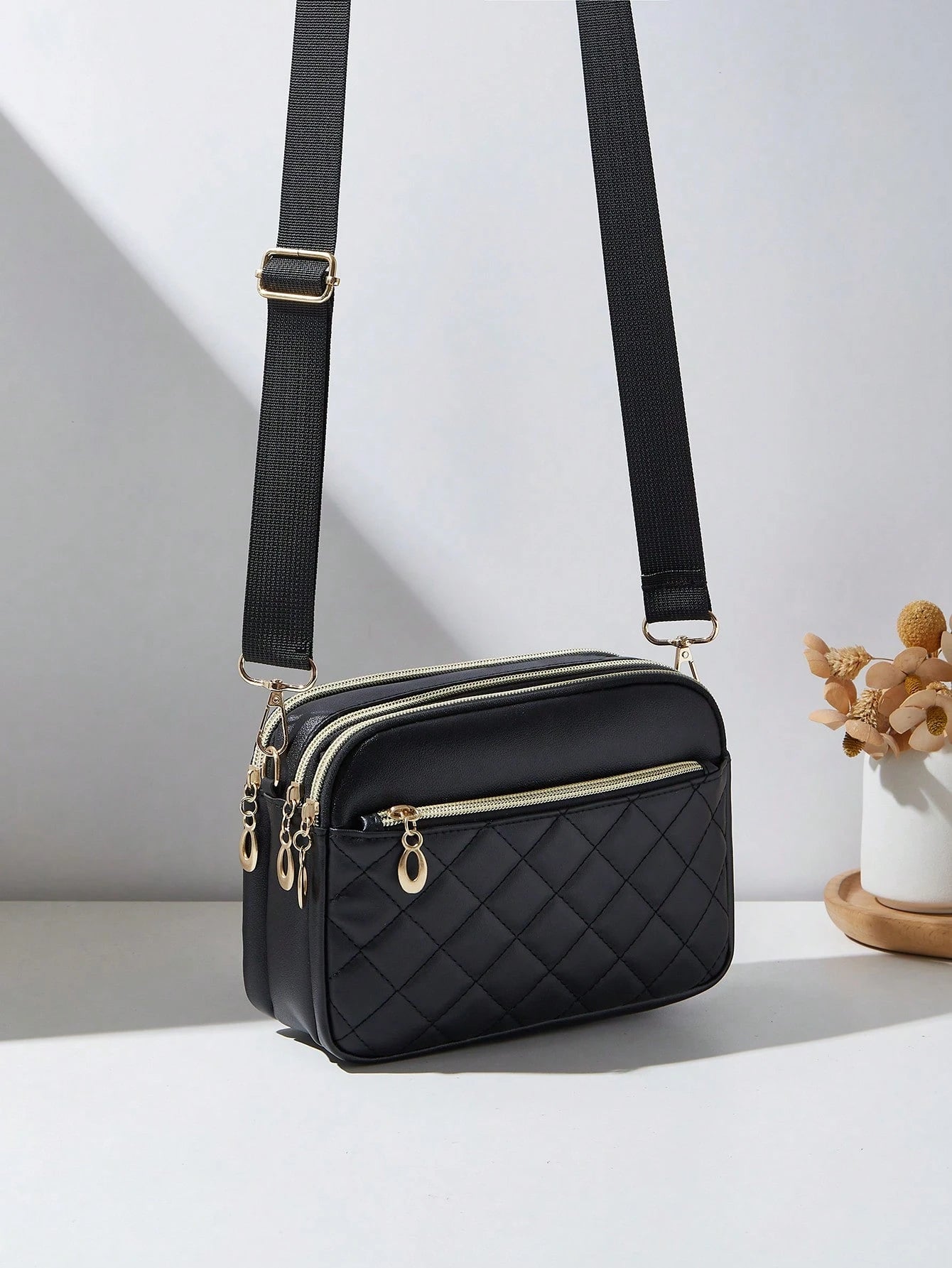 Fashion Printed Multi-Layer Crossbody Shoulder Bag, Women's