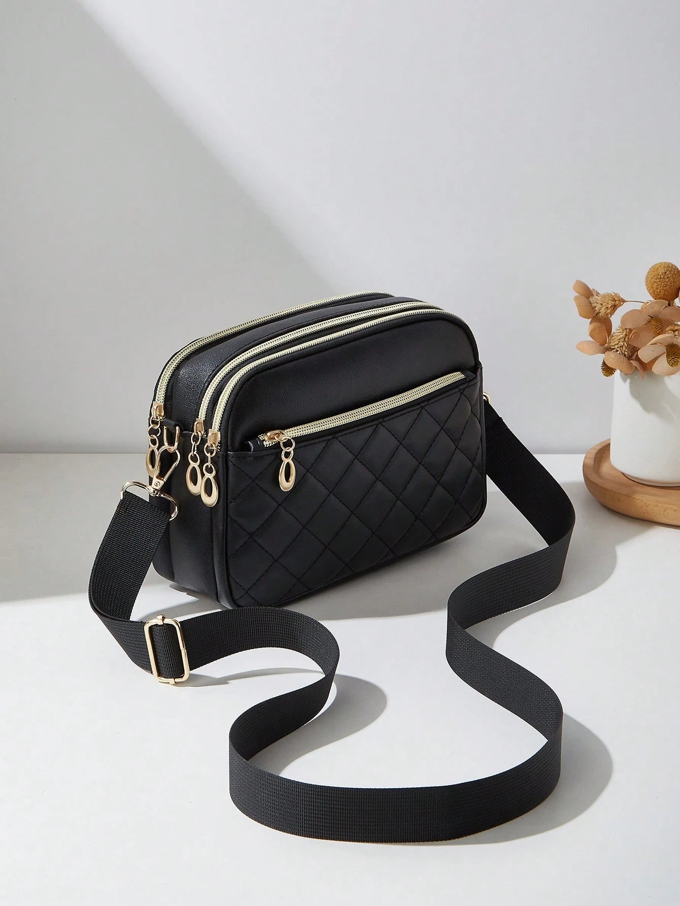 Fashion Printed Multi-Layer Crossbody Shoulder Bag, Women's