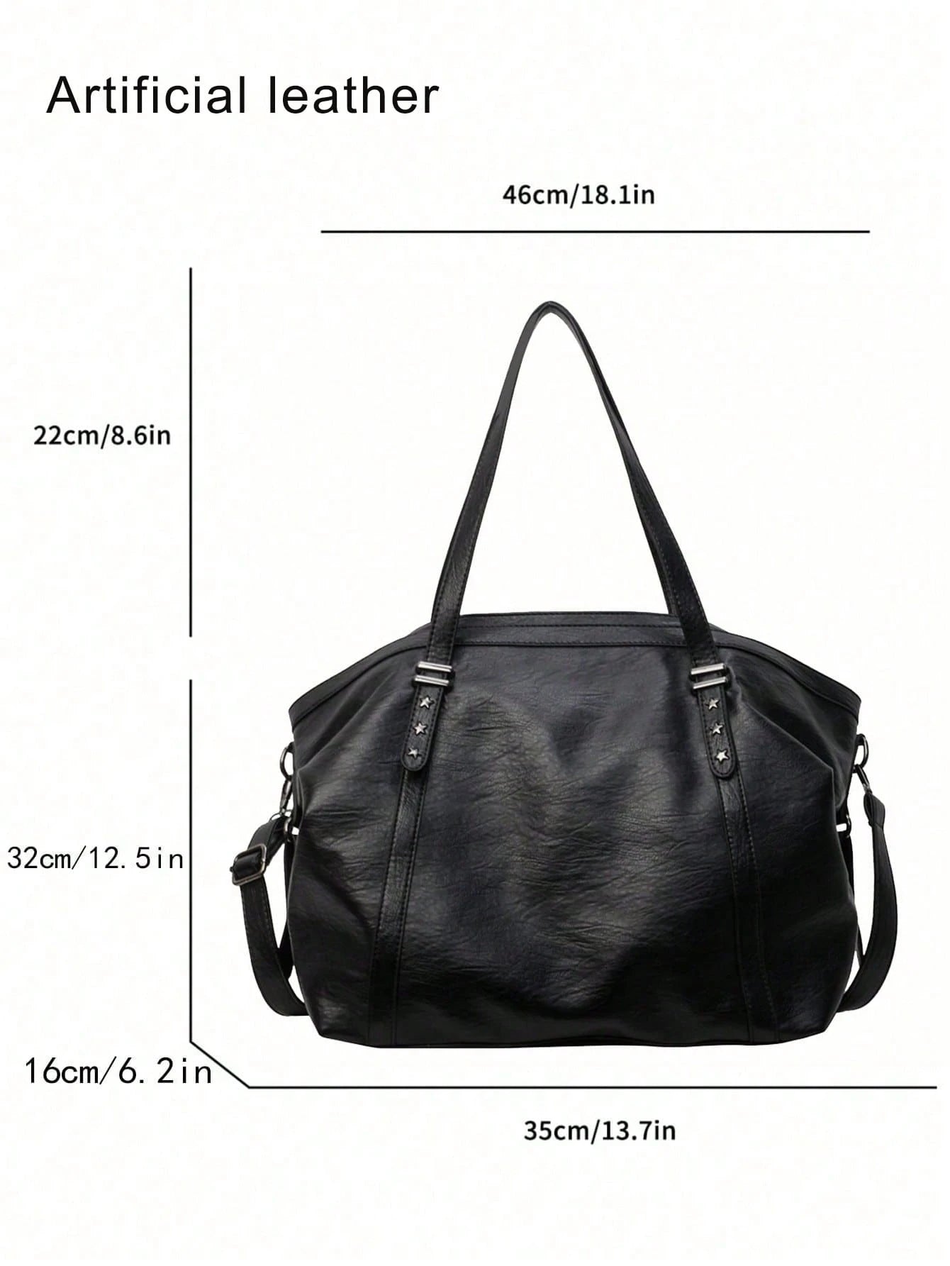 Fashionable Artificial Leather Leather Large Capacity Shoulder Crossbody Bag,Casual Style Handbag Suitable For Outings, Dates Shopping Work Commuting