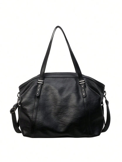 Fashionable Artificial Leather Leather Large Capacity Shoulder Crossbody Bag,Casual Style Handbag Suitable For Outings, Dates Shopping Work Commuting