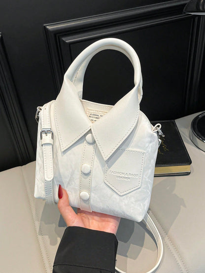 Fashionable Commuter Minimalist Small Bag For Women, Solid Color Premium Texture Crossbody Shoulder Handbag