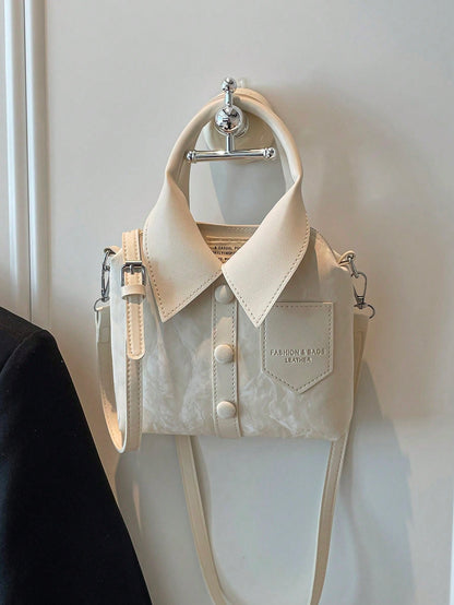 Fashionable Commuter Minimalist Small Bag For Women, Solid Color Premium Texture Crossbody Shoulder Handbag