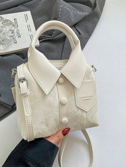 Fashionable Commuter Minimalist Small Bag For Women, Solid Color Premium Texture Crossbody Shoulder Handbag