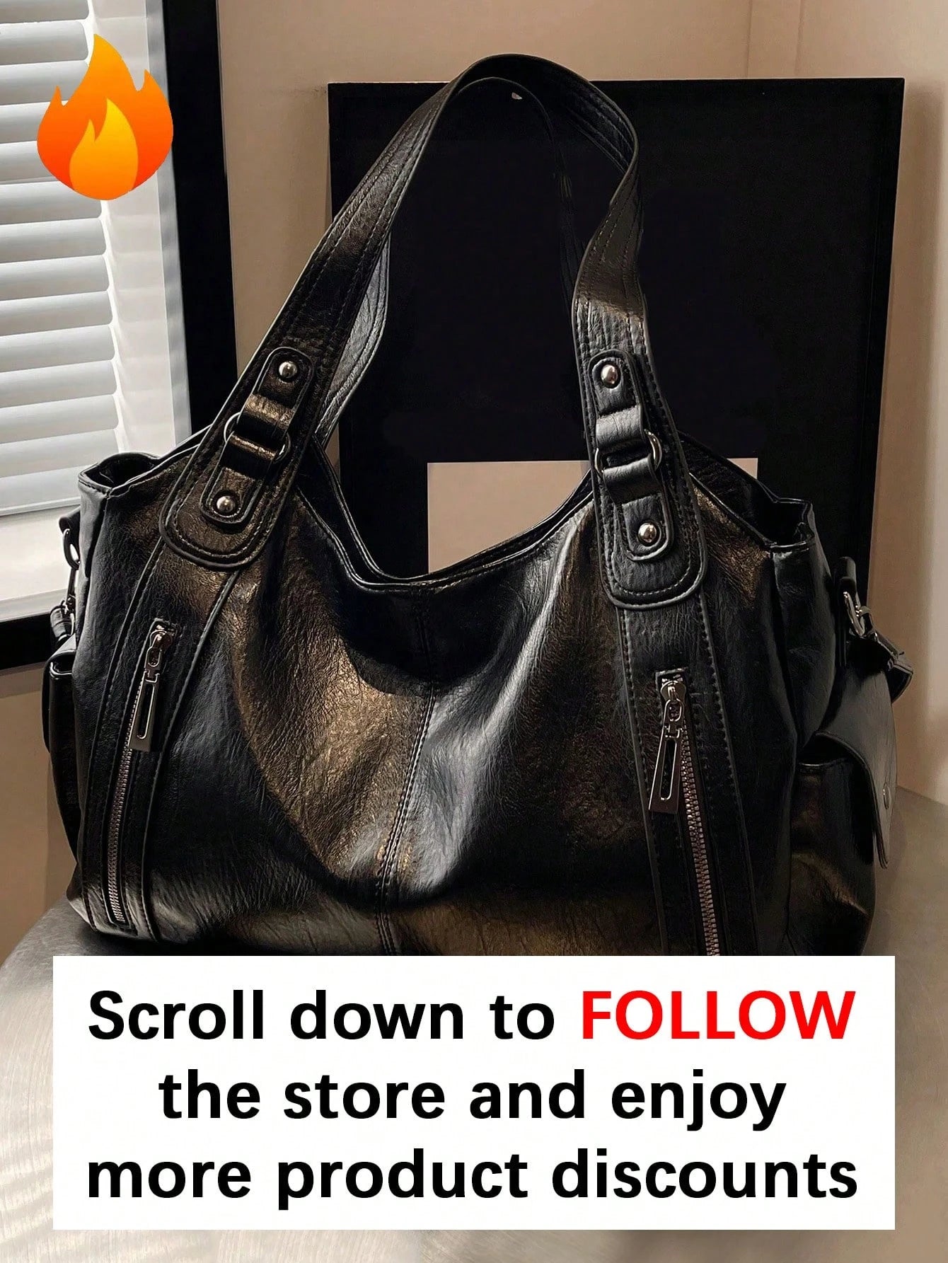 Fashionable Faux Leather Large Capacity Tote Bag, Commuter Shoulder Crossbody Women's Bag, Suitable For Outings, Shopping, Travel