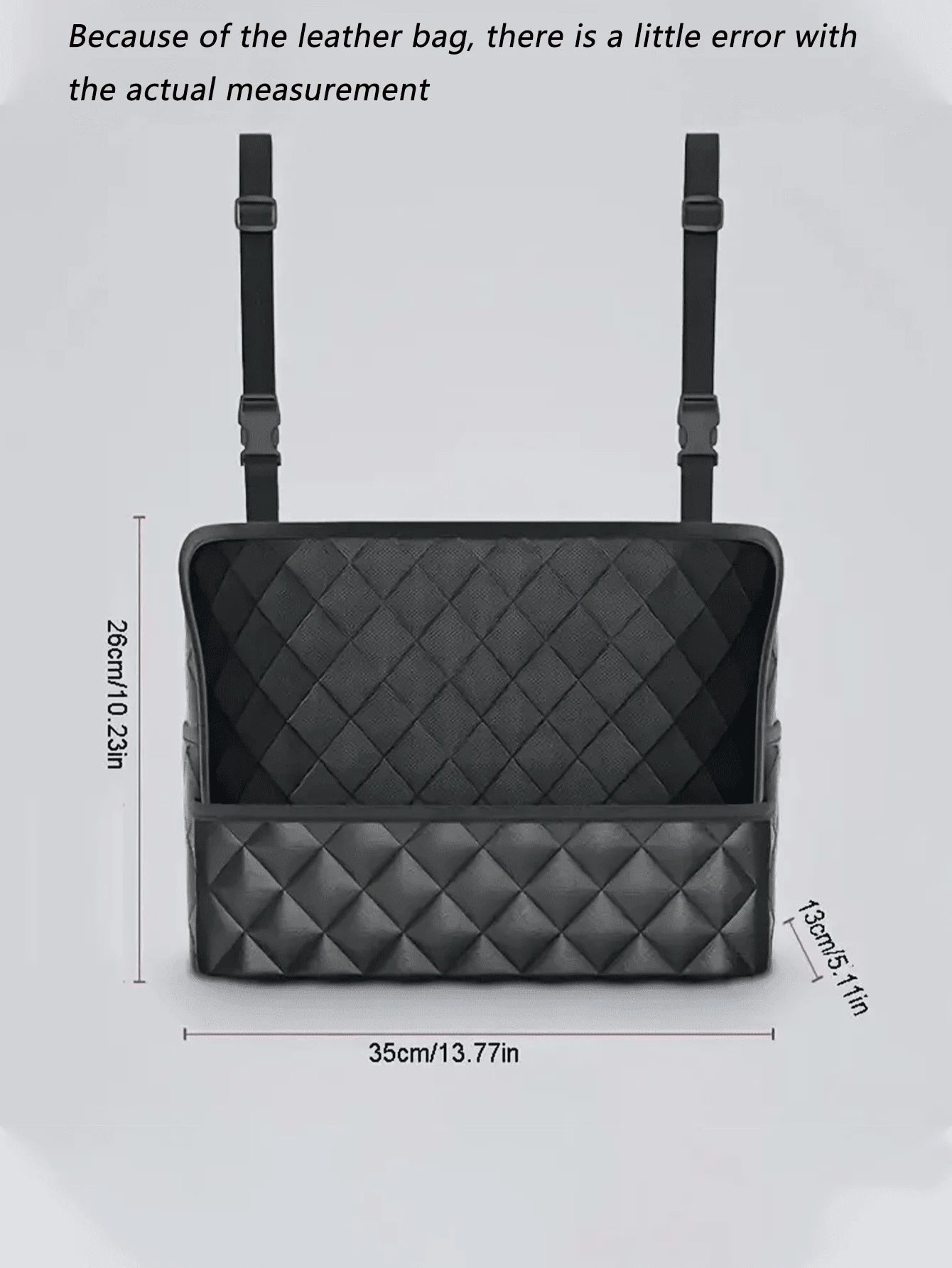 Fashionable PU Leather Car Seat Storage Organizer Bag, Handbag Style Tidy Storage Rack Suitable For Women