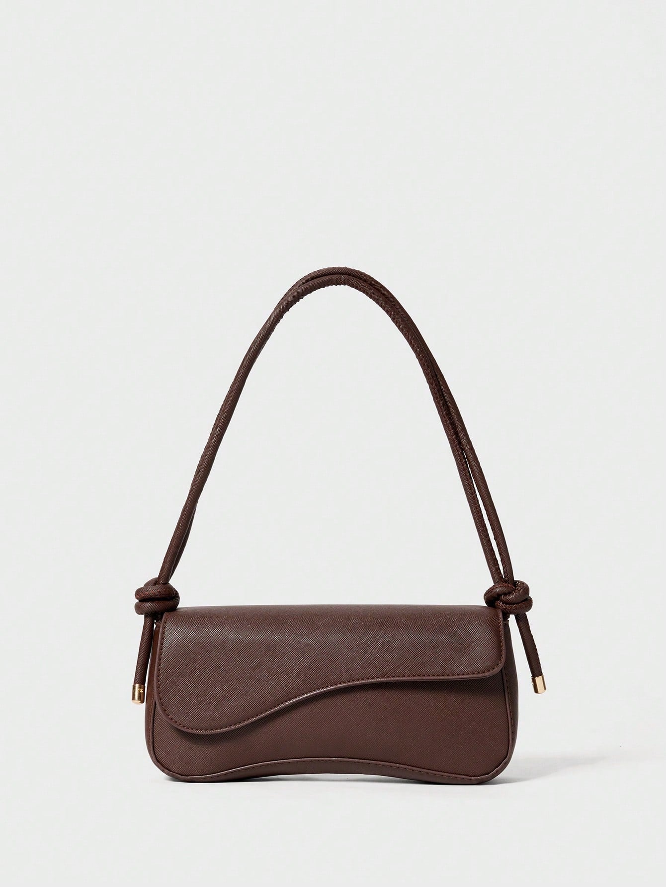 Fashionable Solid Color Asymmetrical Flap Adjustable Brown Shoulder Bag, Suitable For Shopping, Wallets, Shopping, Young Women, College Students, Newcomers, White-Collar Workers. They Are Very Suitabl