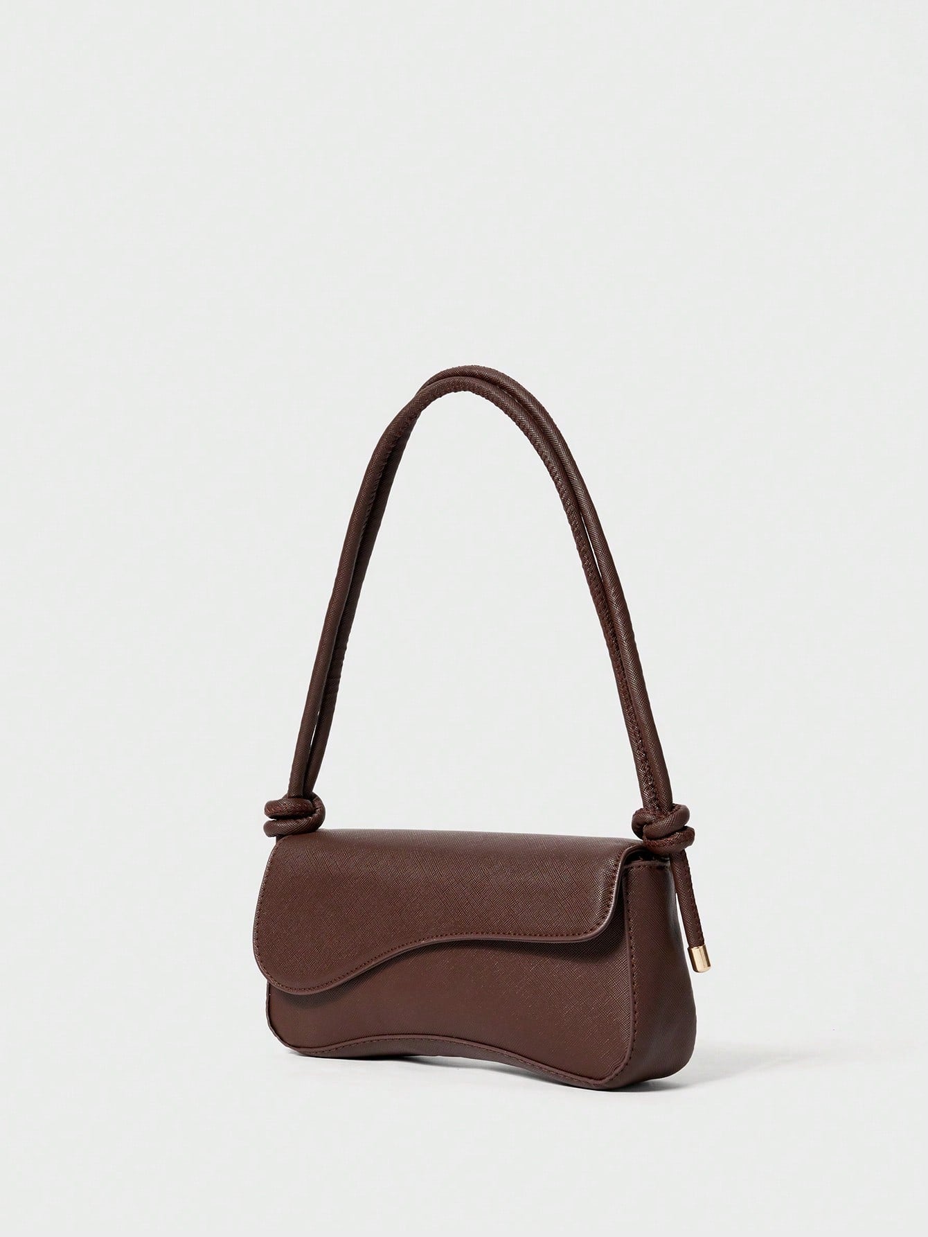 Fashionable Solid Color Asymmetrical Flap Adjustable Brown Shoulder Bag, Suitable For Shopping, Wallets, Shopping, Young Women, College Students, Newcomers, White-Collar Workers. They Are Very Suitabl