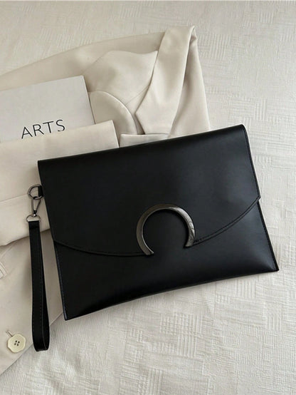 Fashionable Solid Color PU Leather Envelope Clutch, Suitable For Banquets, Parties, Street Style, Versatile, Fashionable Clutch Bags For Woman, Wedding