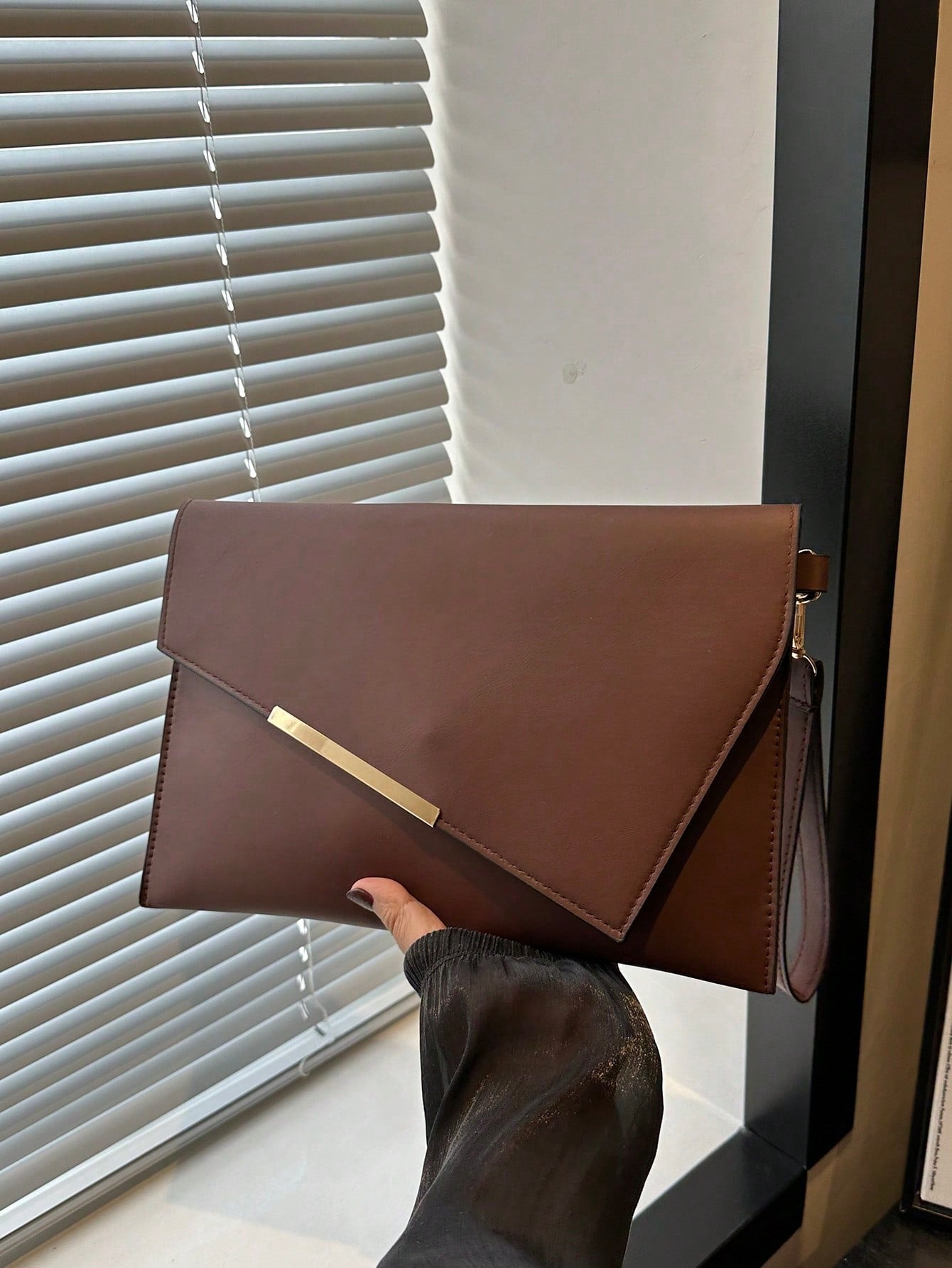 Fashionable Solid Color PU Leather Envelope Clutch, Suitable For Banquets, Parties, Street Style, Versatile, Fashionable Clutch Bags For Woman, Wedding