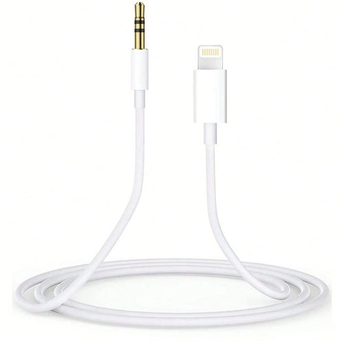 FCV Aux Cord Compatible With Phone 3.5mm Headphone Jack Aux Cord Lightning To Aux Audio Cable For Car Home Stereo Speaker Headphone Compatible With Phone 14/13/12/11 Pro/X/Xs, 3.3ft