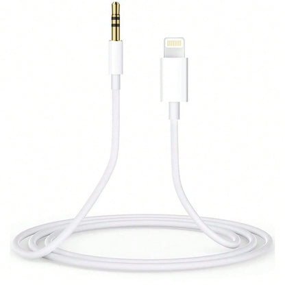 FCV Aux Cord Compatible With Phone 3.5mm Headphone Jack Aux Cord Lightning To Aux Audio Cable For Car Home Stereo Speaker Headphone Compatible With Phone 14/13/12/11 Pro/X/Xs, 3.3ft