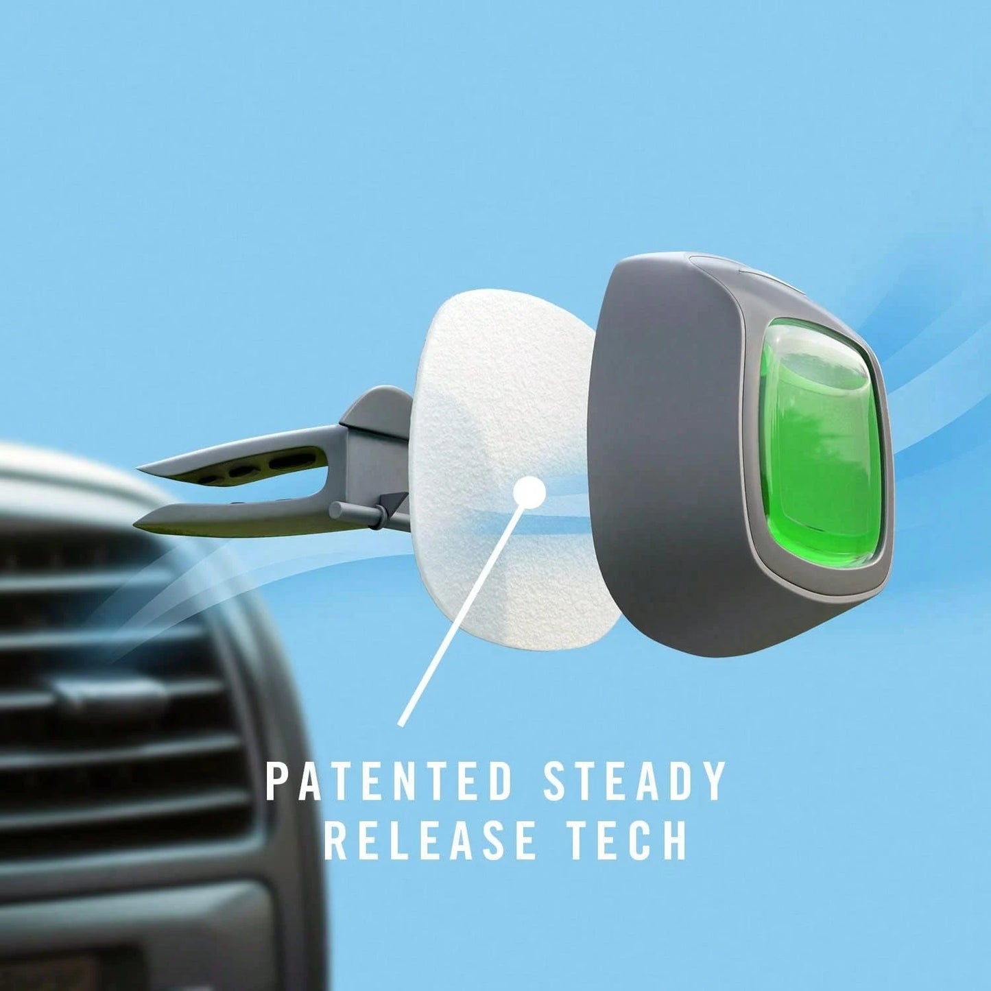 Febreze AUTO Air Freshener, Odor-Fighting Automotive Vent Clip, Scented Car Accessories, Long Lasting For Strong Odors, New Car Scent, 2 Count