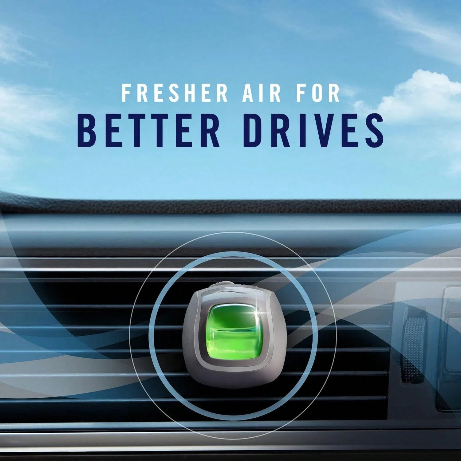 Febreze AUTO Air Freshener, Odor-Fighting Automotive Vent Clip, Scented Car Accessories, Long Lasting For Strong Odors, New Car Scent, 2 Count