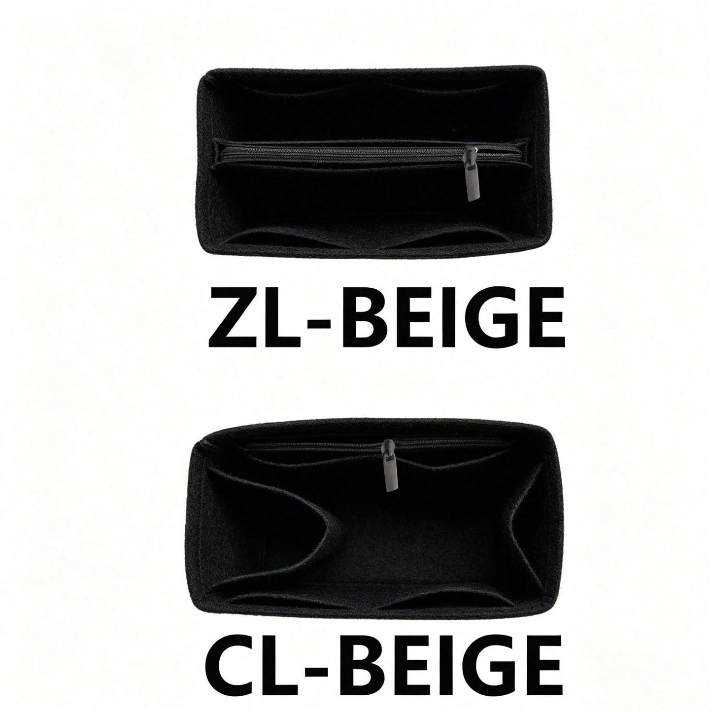 Felt Lined Bag Organizer, Multi-Pocket Makeup Bag, Handbag Inner Pouch Portable Bag