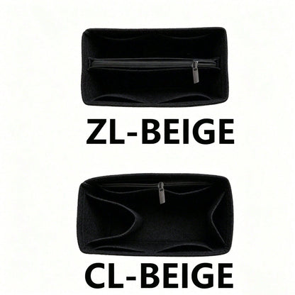 Felt Lined Bag Organizer, Multi-Pocket Makeup Bag, Handbag Inner Pouch Portable Bag
